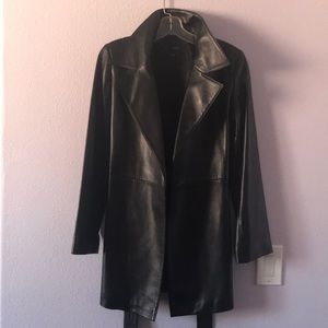 New vintage black Identify leather coat